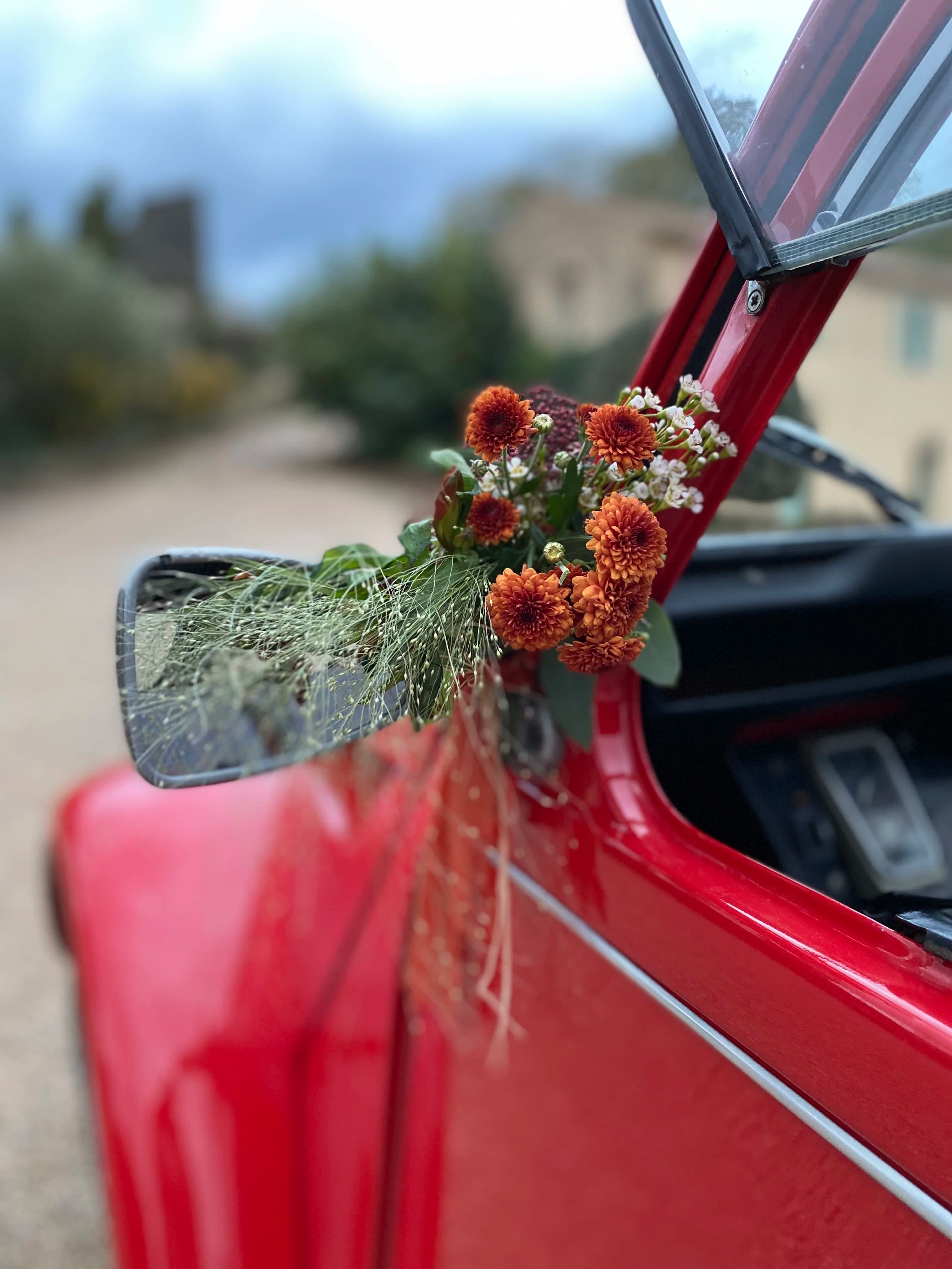 détail voiture décorée